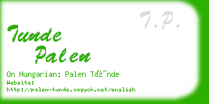 tunde palen business card